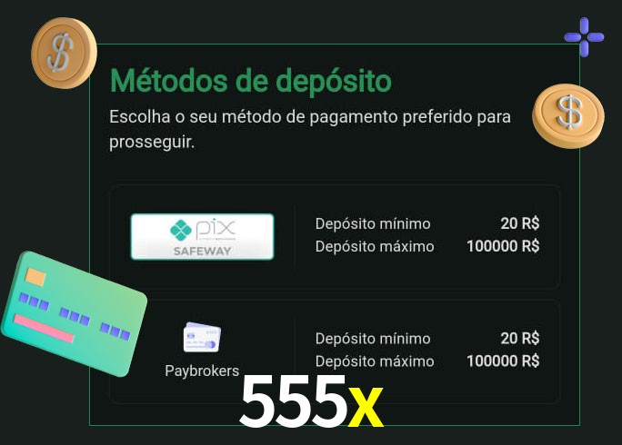 O cassino 555x oferece uma grande variedade de métodos de pagamento